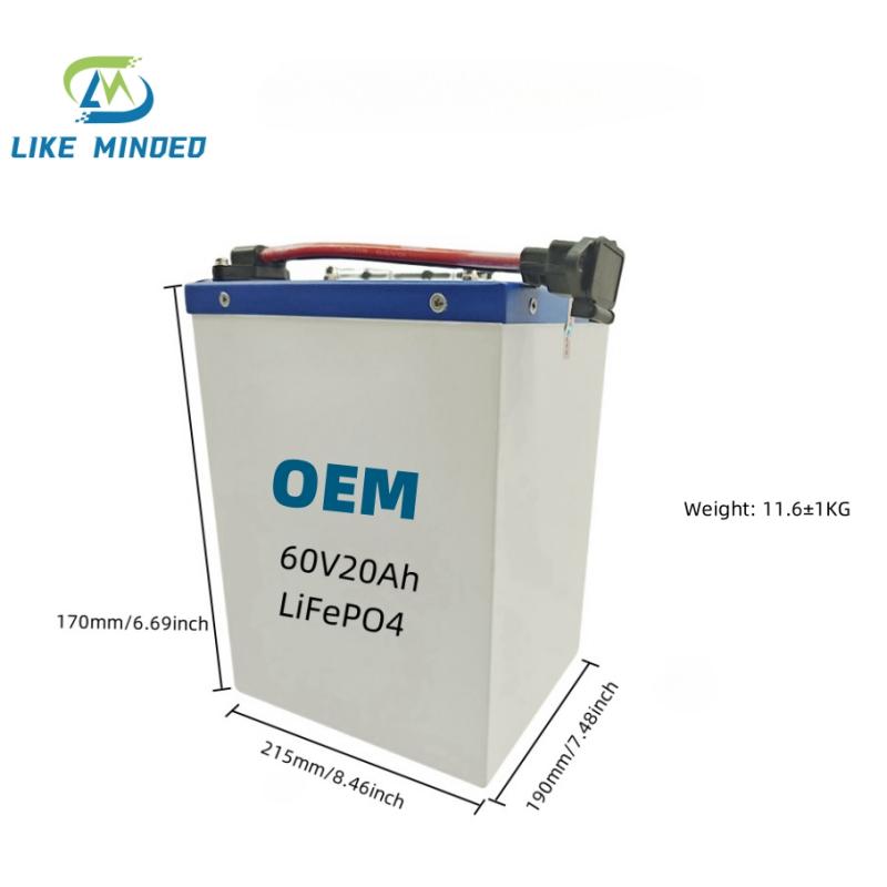 Batterie lithium 60 V 20 Ah avec BMS intégré pour véhicules électriques